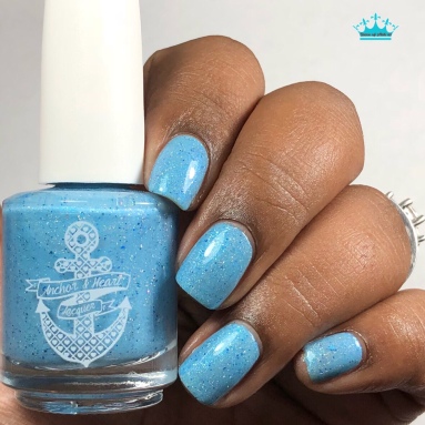 Anchor & Heart Lacquer - "Our Hearts Match" - w/ glossy tc